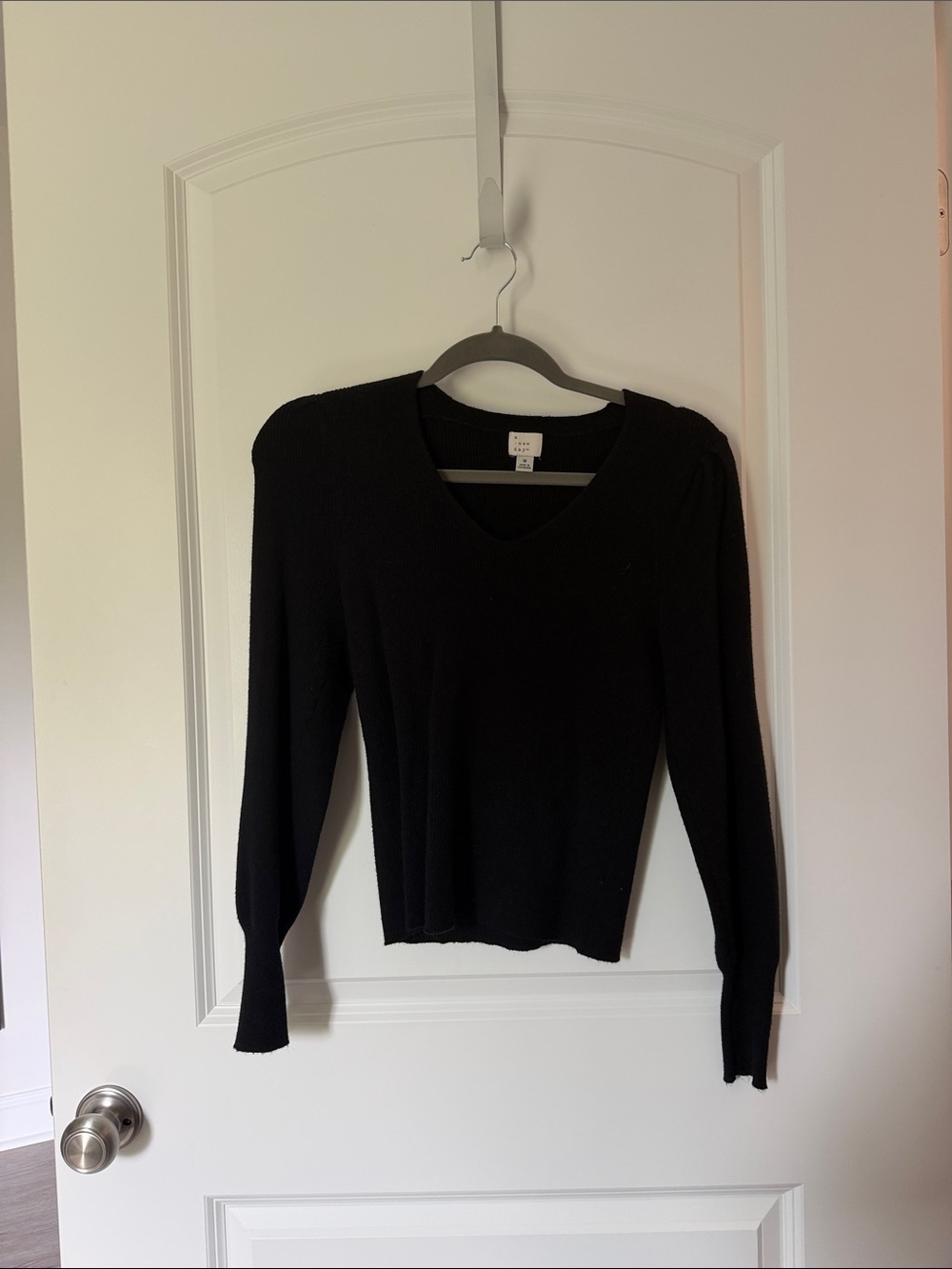 a new day Black V-Neck Sweater
